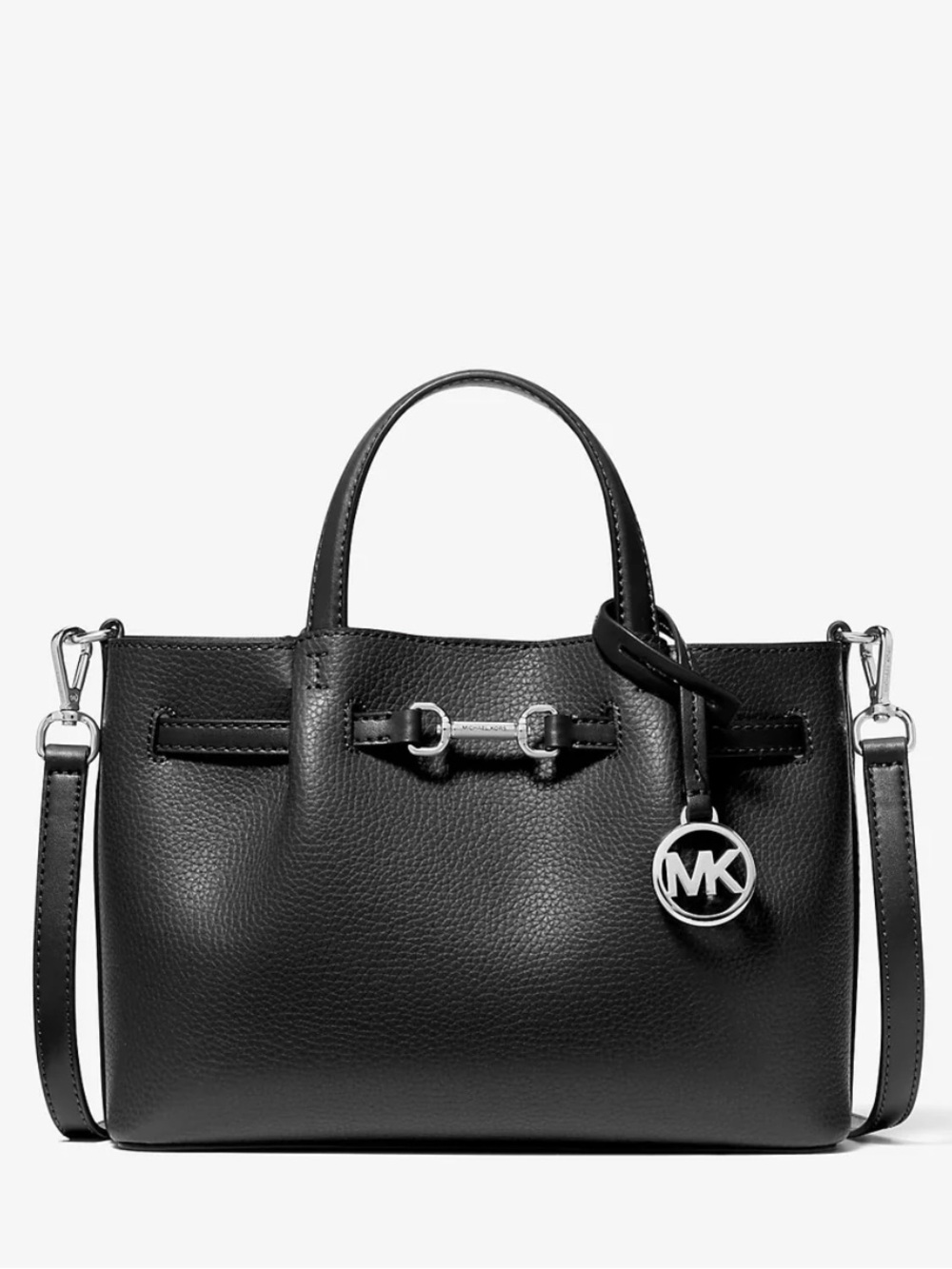 Michael Kors Carson Black Pebble Leather Bag, Small